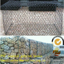 Asia supplier steel wire woven cages for stone hexagonal netting binding gabion baskets PVC coated stone cages wire mesh